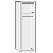 Шафа 1-но дверна FORTE - INDIGO - INDS90