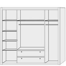 Шафа 4-х дверна FORTE - INDIGO - INDS96S