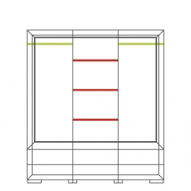 Шафа 3-х дверна MEBIN - Rossano - Szafa III