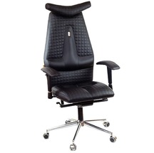 Кресло офисное Kulik System - JET (экокожа, перфорированная, Quatro) - черный