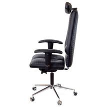 Кресло офисное Kulik System - JET (экокожа, перфорированная, Quatro) - черный