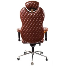 Кресло офисное Kulik System - GRAND (экокожа, Design) - коричневый