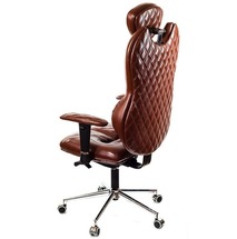 Кресло офисное Kulik System - GRAND (экокожа, Design) - коричневый