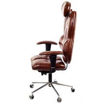 Кресло офисное Kulik System - GRAND (экокожа, Design) - коричневый