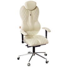 Кресло офисное Kulik System - GRAND (экокожа, Design) - бежевый