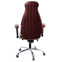 Кресло офисное Kulik System - GALAXY (экокожа, Duo color, Zeta) - коричневый с песочным