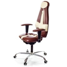 Крісло офісне Kulik System - GALAXY (екошкіра, Duo color) - коричневий з пісочним