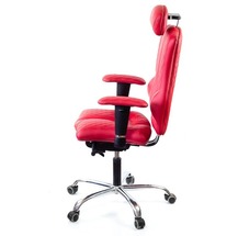 Крісло офісне Kulik System - ELEGANCE (екошкіра, перфорована, Design) - червоний