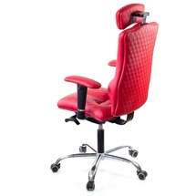 Крісло офісне Kulik System - ELEGANCE (екошкіра, перфорована, Design) - червоний