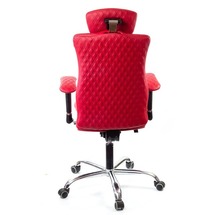 Крісло офісне Kulik System - ELEGANCE (екошкіра, перфорована, Design) - червоний