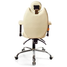 Крісло офісне Kulik System - TRIO (перфорована шкіра) - бежевий