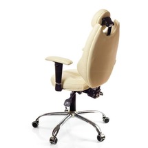 Крісло офісне Kulik System - TRIO (перфорована шкіра) - бежевий