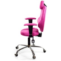 Крісло офісне Kulik System - TRIO (антара) - рожевий