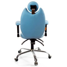 Крісло офісне Kulik System - TRIO (антара) - небесний