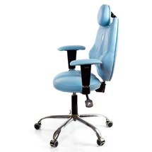 Крісло офісне Kulik System - TRIO (антара) - небесний