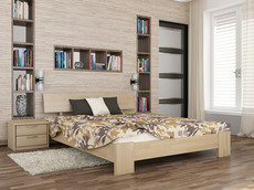 Дерев'яне ліжко Естелла - Титан 140х200 (щит)