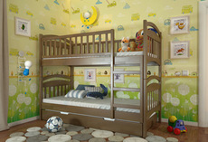 Двоярусне дитяче ліжко Arbor Drev - Смайл - 80x190 (сосна)