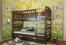 Двоярусне дитяче ліжко Arbor Drev - Смайл - 80x190 (сосна)