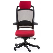 Крісло офісне Special4You - FULKRUM DEEPRED FABRIC, BLACK MESH (E0635)