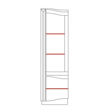 Бібліотека 1-но дверна MEBIN - Diuna - 1DS1D prawa