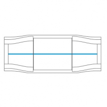 Витрина 3-х дверная навесная MEBIN - Diuna - 2DS wiszaca duza