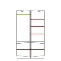 Шафа 2-х дверна MEBIN - Diuna - II duza