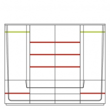 Шафа 4-х дверна MEBIN - Maganda - Szafa 4D