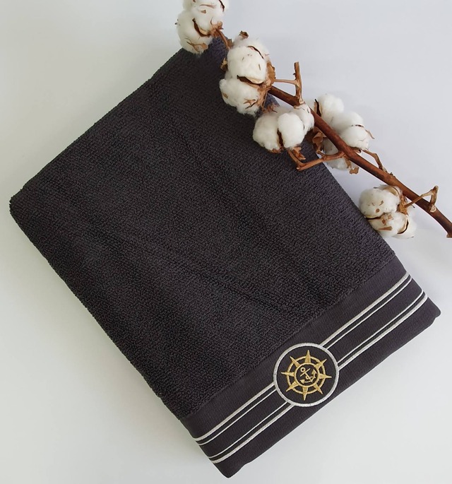 Полотенце махровое Maison D'or Elegance Marine 85x150 Antracite