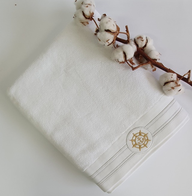 Полотенце махровое Maison D'or Elegance Marine 85x150 White