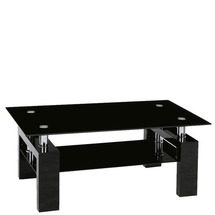 Журнальний столик скляний SIGNAL - Lisa II (чорний)